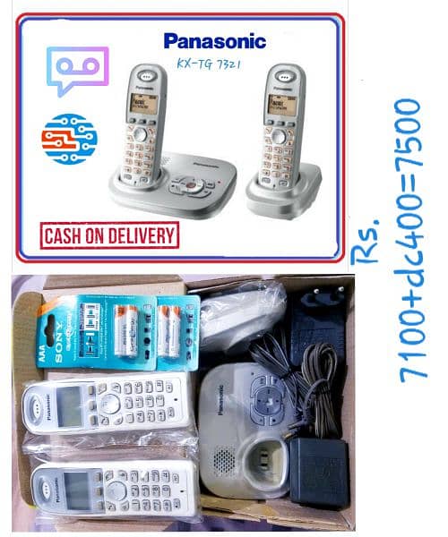 Dual Handset PTCL Landline Digital Cordless phone/Wireless telephone