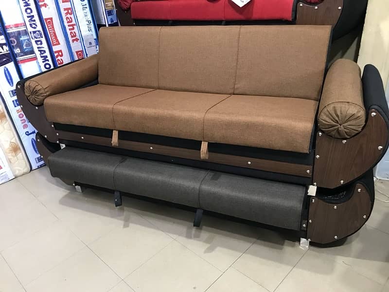 Wooden Sofa Cum Bed - Free Home Delivery 9