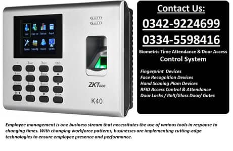 Biometric Fingerprint Face Recognition RFID Attendance Access Control