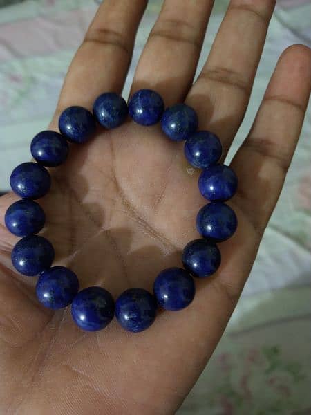 Tiger Eye, Aqeeq Lapis lazuli and Sun stone Gemstone Bracelet 11