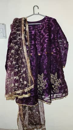 fancy 3 piece gharara frock new stitched set branded for ladies