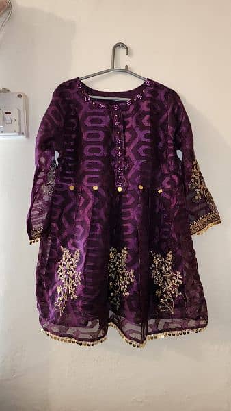 fancy 3 piece gharara frock new stitched set branded for ladies 2