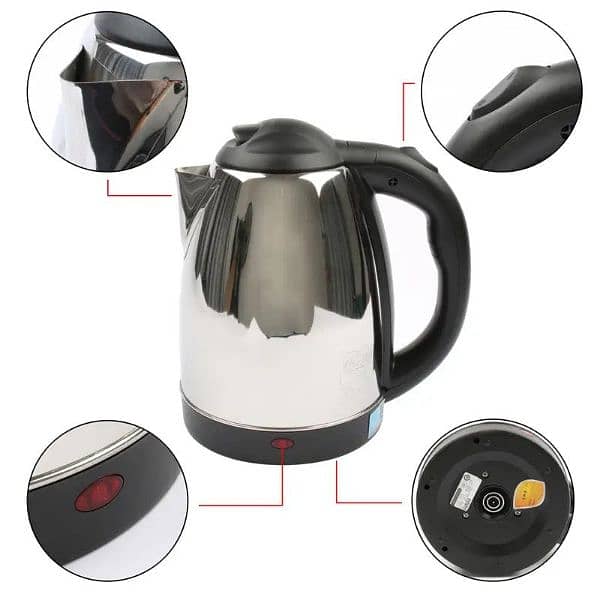 Electric Kettle - Stainless Steel 1.8 Liter (Brand New) 9