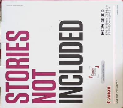 Canon camera 4000d lens 18.55mm 75.300