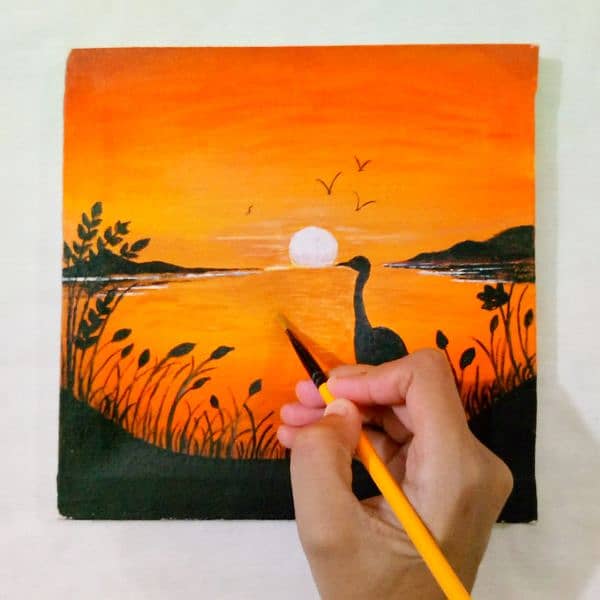 Sunset and Swan 3
