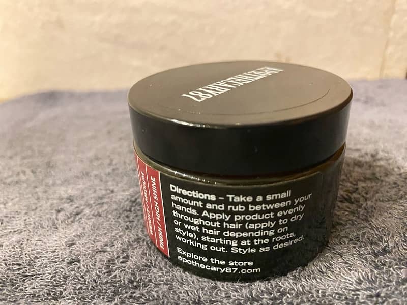 APOTHECARY 87 Pomade high shine strong hold hair gel Cream Uk 2