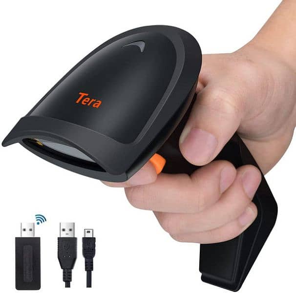 Amazon Branded Tera Laser Barcode Handheld Scanner with stand 1