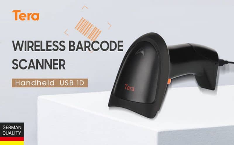 Amazon Branded Tera Laser Barcode Handheld Scanner with stand 9