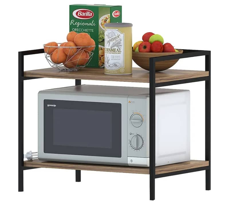 5-shelf Kitchen Bakers Rack with Hutch Industrial Microwave Oven Stand 16