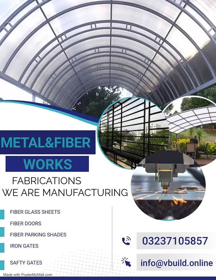 fiber canopy / fiber sheet works/ fiber glass sheds / car parking shed 0