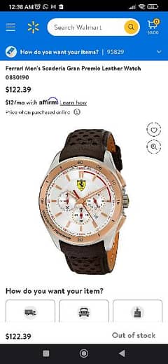 Ferrari orgnial chronograph watch