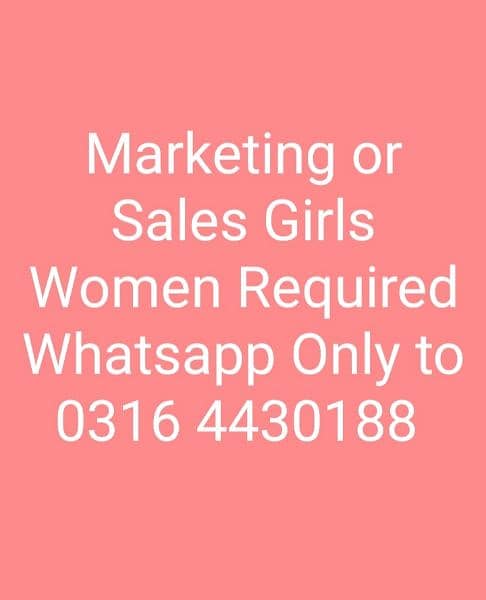 Hiring Jobs for  Female Girls Housewife whatsapp 0,3,1,6,4,4,3,0,1,8,8 2