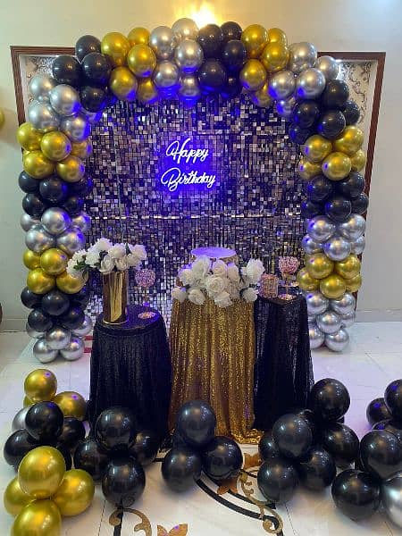 Balloons, Theme & Birthday Decor,catering,stage, Sound System, Lights 4