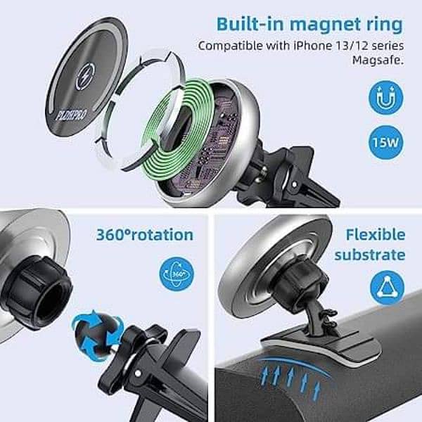 Magnetic Wireless Car Charger 1