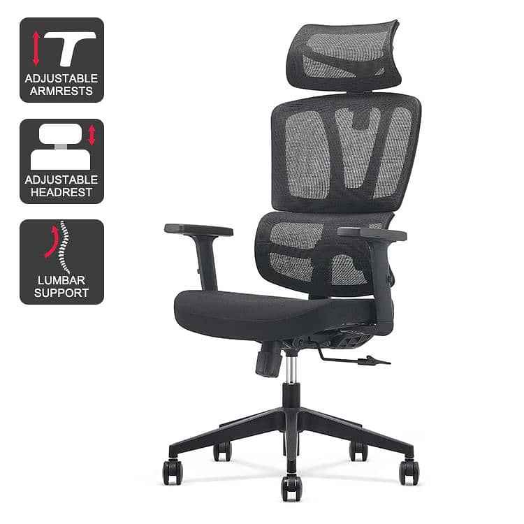 Executive Office Chair with Footrest, Gaming, Ergonomic Office Chair 7