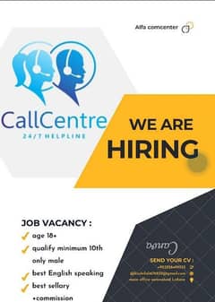 call center jobs male and female both