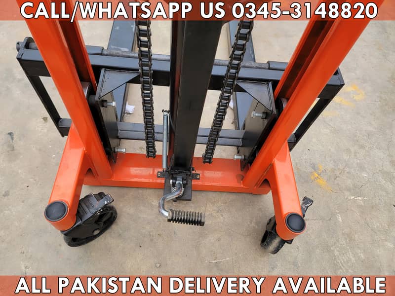 VMAX Brand New 2 Ton Manual Stacker Lifter forklift for Sale in Karach 4