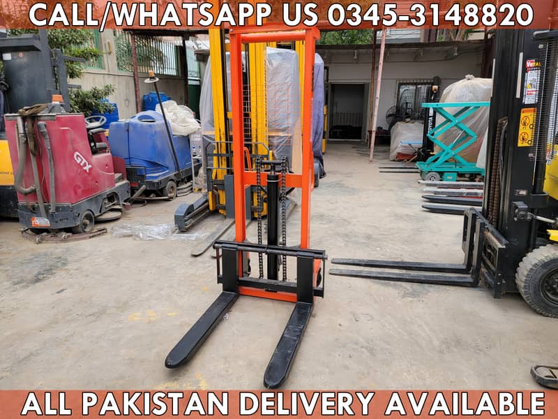 VMAX Brand New 2 Ton Manual Stacker Lifter forklift for Sale in Karach 8