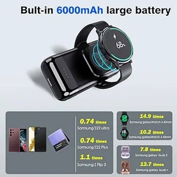 leChivée Portable Samsung Watch Charger, 6000 mAh Samsung 1