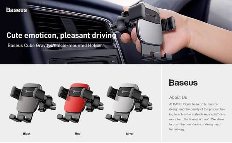 Baseus Cube Gravity Car Mount Holder 360° Rotation-open/damage box 5