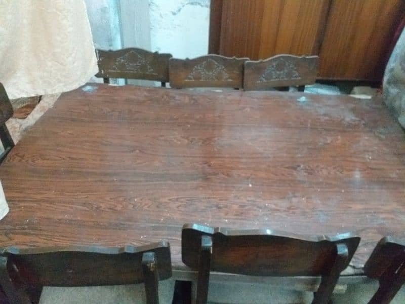 8 chairs wooden dining table 4