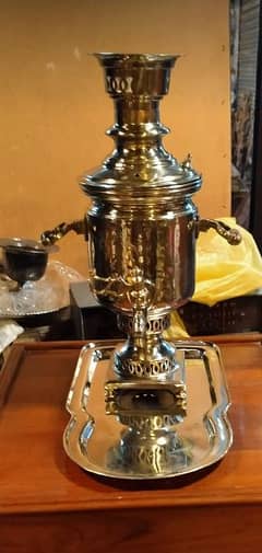 antique Irani German silver samovar with tray What's app 03198941540