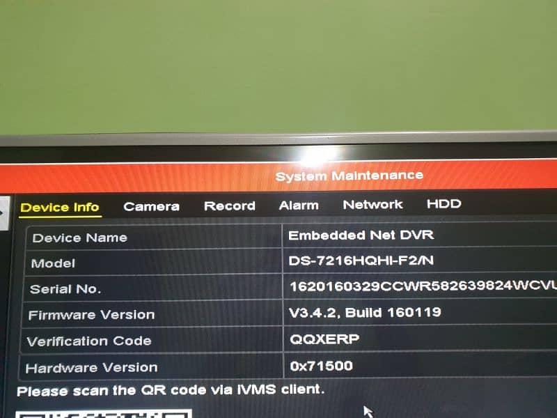 Hikvision 16 channel DVR with QR code support 5
