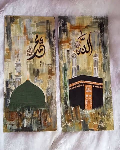 customized arabic calligraphy acrylic painting sufi/dervish whirling 10