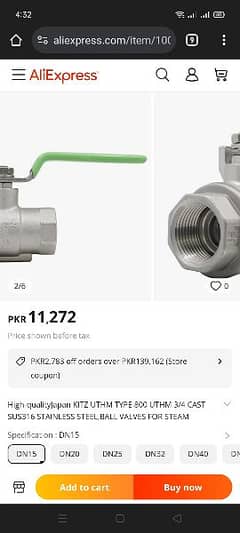 KITZ Ss Japani genuine Ball valve 3/4 inch read ad