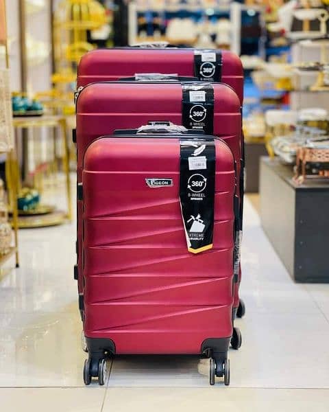 Suitcase - Pack to Three - Luggage set - Fiber suitcase - Attachi 12