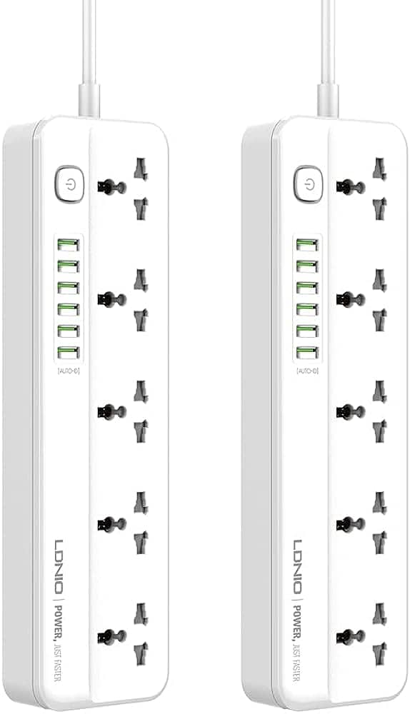 LDNIO SC5614C: 5 Universal Outlets, 6 USB Ports, 2M Power Cord Power S 1