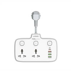 LDNIO SC2413: Extension Socket with 2 Universal Outlets, PD & amp; QC