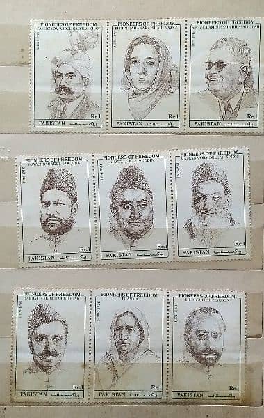 vintage post stamp collection book with various Pakistani stamps 4