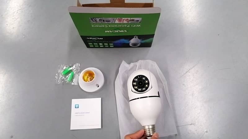 Wifi PT Bulb Wireless Camera HD Day Night Coloured Vision 0