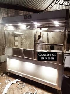 Fast food shawarma counter 6 feet with rolling machine avil pizza ove