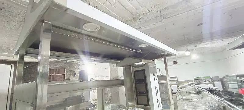 shawarma counter 6 ft stainless steel heavy duty we hve pizza oven 2