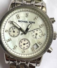 Michael Kors MK5020 Women's Authentic Silver Mother of Pearl Stainless