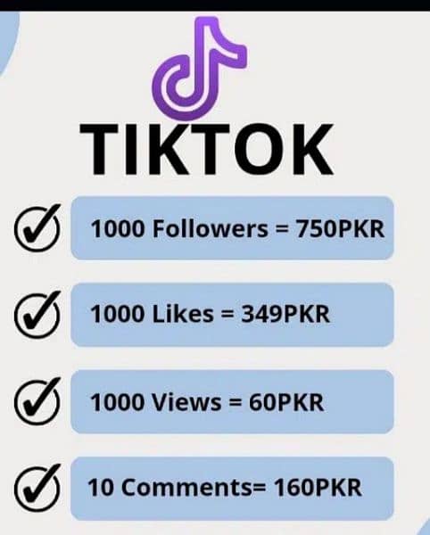 Tiktok, YouTube, Instagram, Facebook, followers likes and comments 1