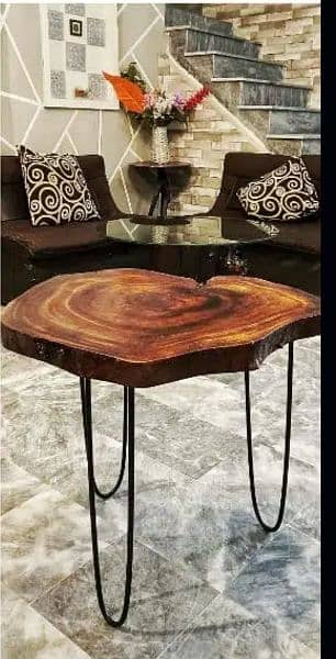 center coffee table natural wood live edge 0