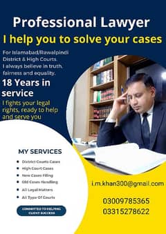 Advocate High Court/Legal Services/Lawyer available.