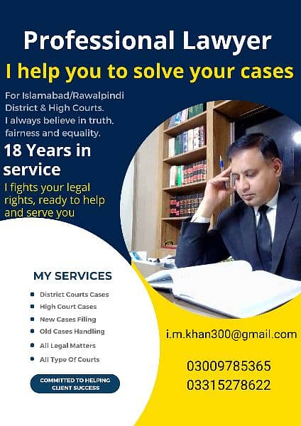 Advocate High Court/Legal Services/Lawyer available. 0