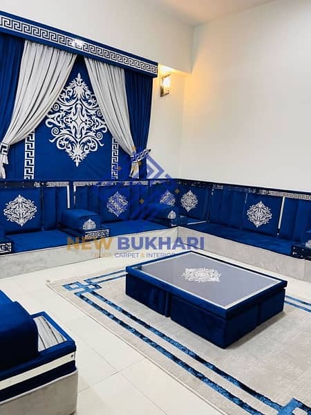 Arabic Majlis | Sofa set | Bed renovation | Bethak | Curtains | Rugs 13