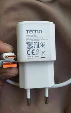 Tecno 18 wat fast charger original adopter for Sall
