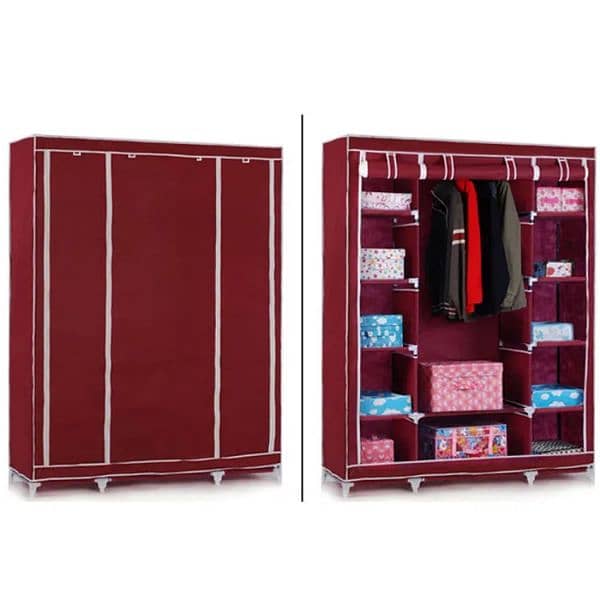 3 Columns Portable Wardrobe cloth Stand 1