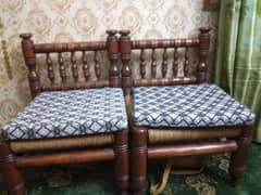 2 wooden classic chairs