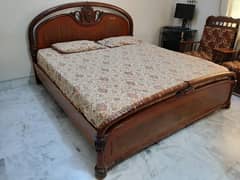 Wooden King Size Double Bed With Mattress
