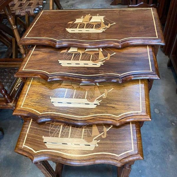 Wooden 4 Pieces Table set 3