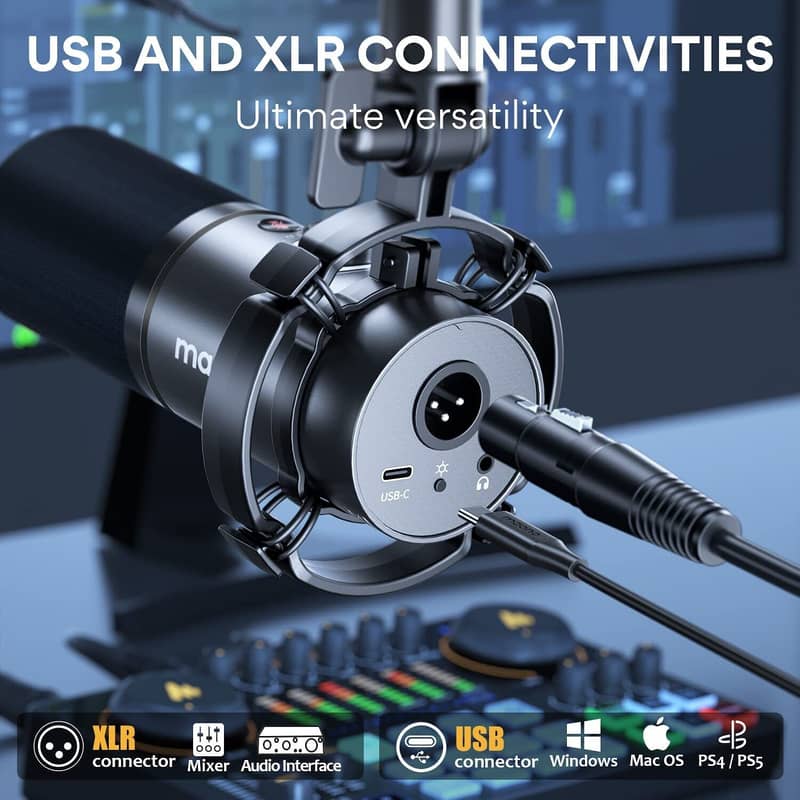 MAONO PD200X USB XLR Podcast Dynamic Microphone Rode PodCast Mic 3