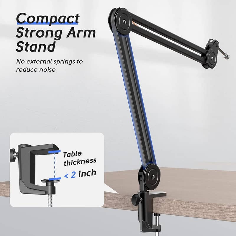 FIFINE BM63 Boom Arm Stand Heavy Duty Boom Arm Stand For Podcasting 2