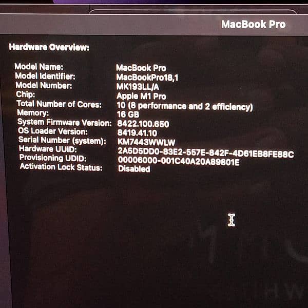 MacBook M1 Pro 2021 16GB 1TB 16.2 Inch MK193LL/A 3